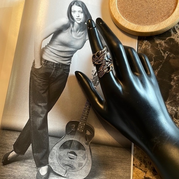 Bohemian Feather Wrap Womens Ring - Picture 5 of 16